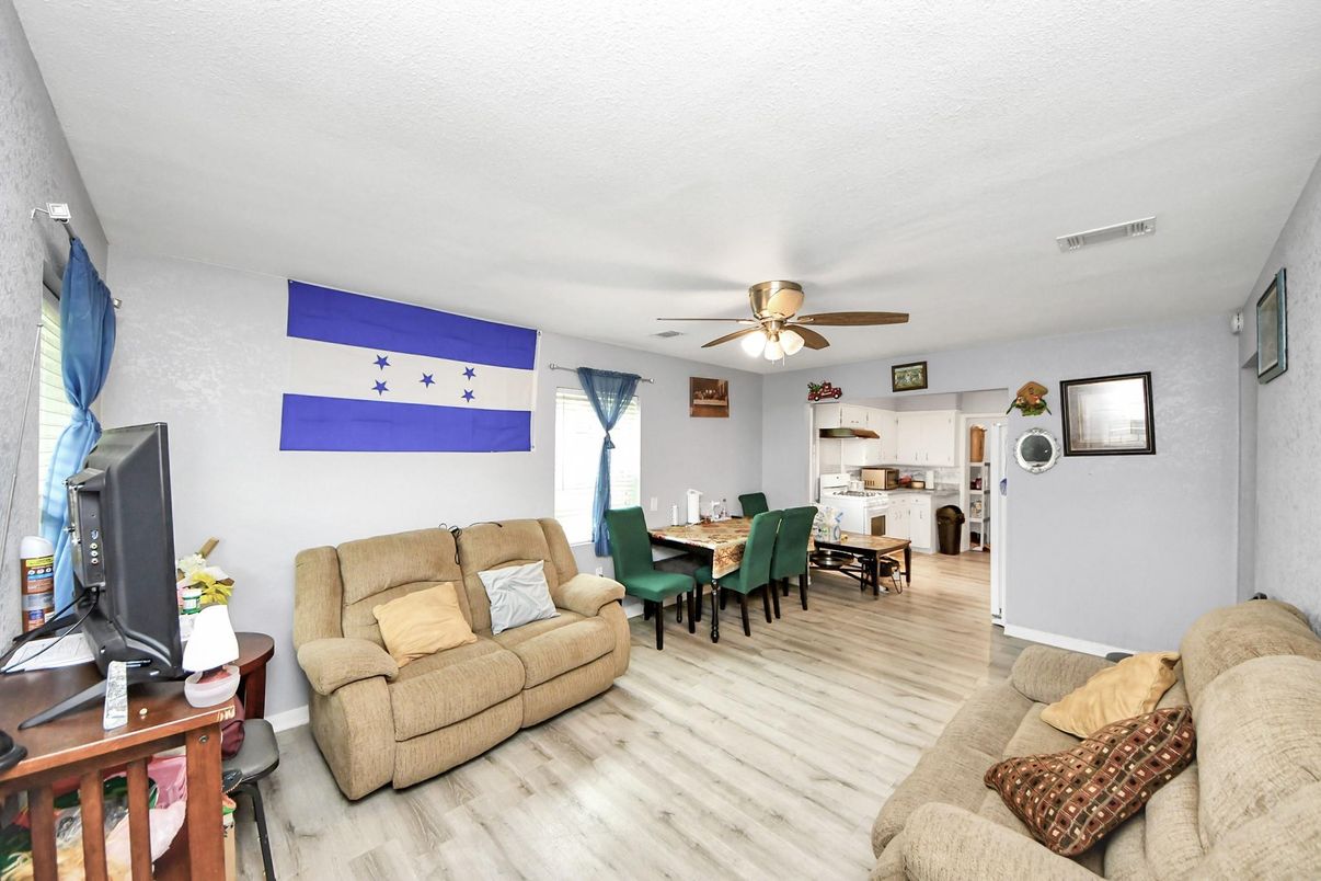 Dining room, Interior, Kitchen, Living room, Wood Texture Flooring