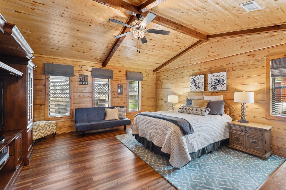 Bedroom, Interior, Wooden Beams, Wooden Ceilings, Wood Texture Flooring, Wooden Walls