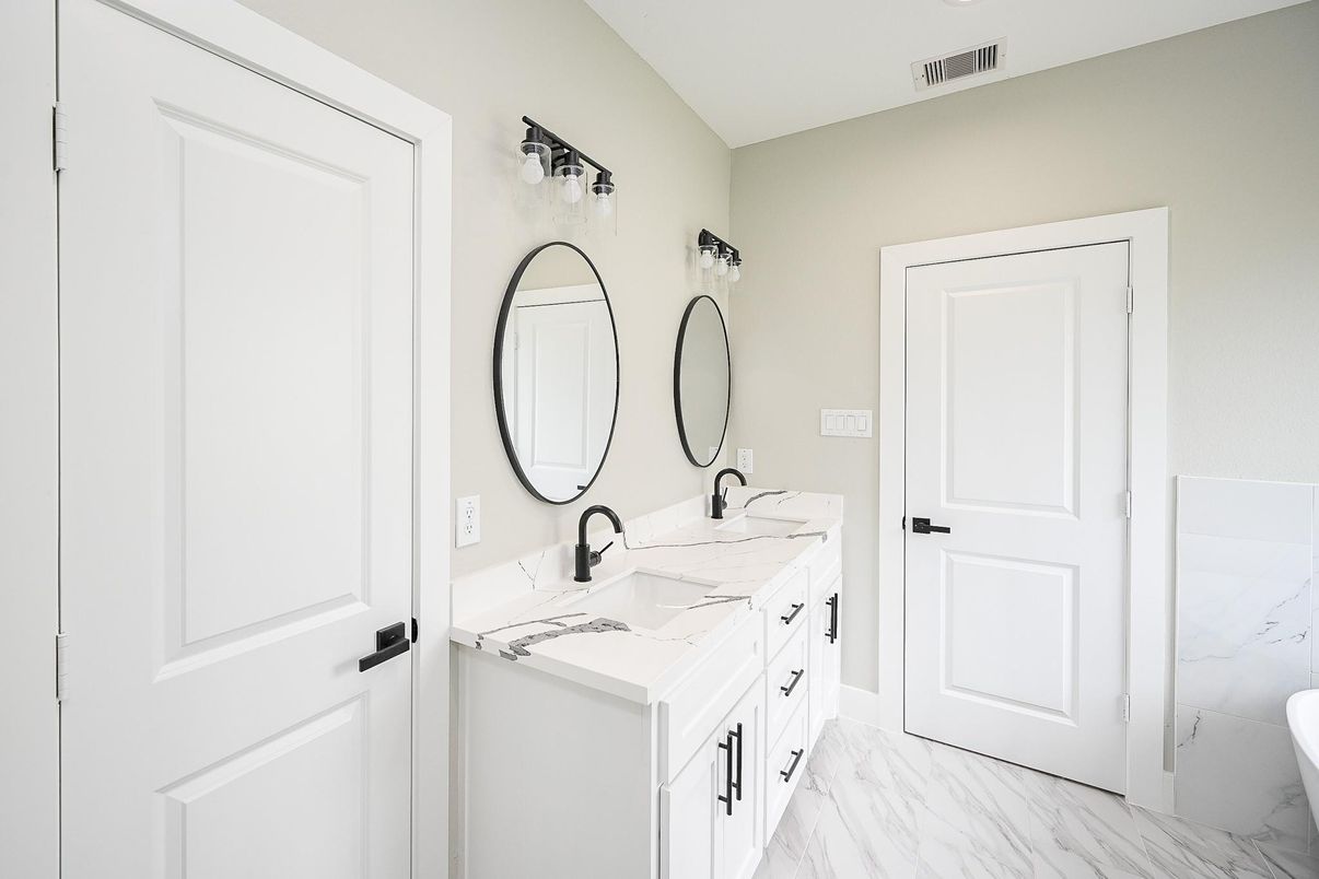 Bathroom, Dual Sink Vanities, Interior, Marble