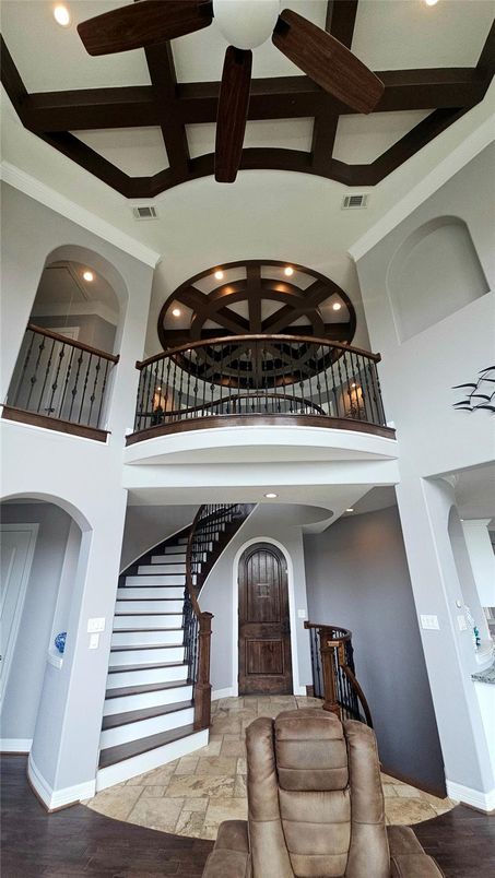 Interior, Recessed Lighting, Wooden Beams