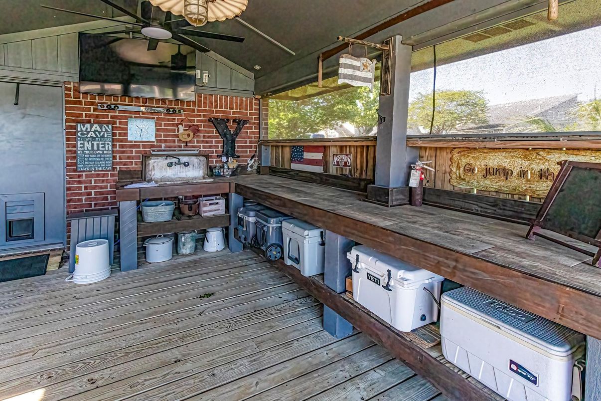 Interior, Stone Walls, Wood Texture Flooring
