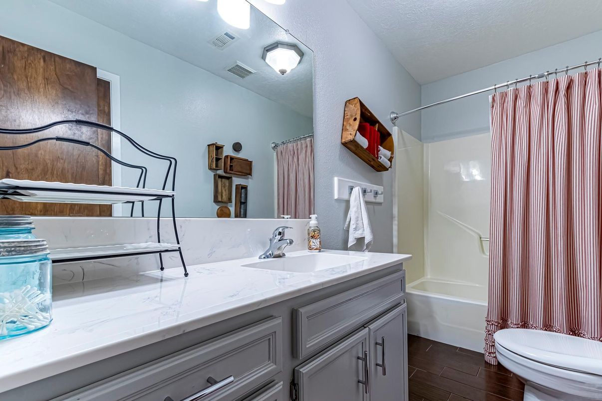 Bathroom, Interior, Wood Texture Flooring
