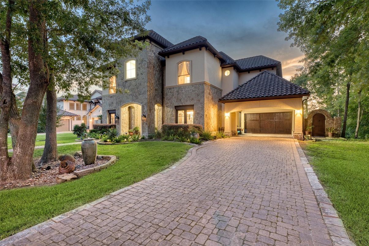 Attached, Backyard, Exterior, Facade, Mediterranean