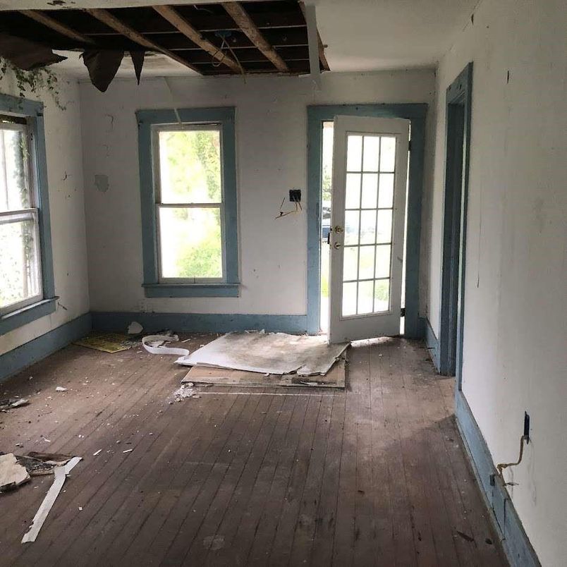 Empty room, Interior, Wooden Beams, Wood Texture Flooring