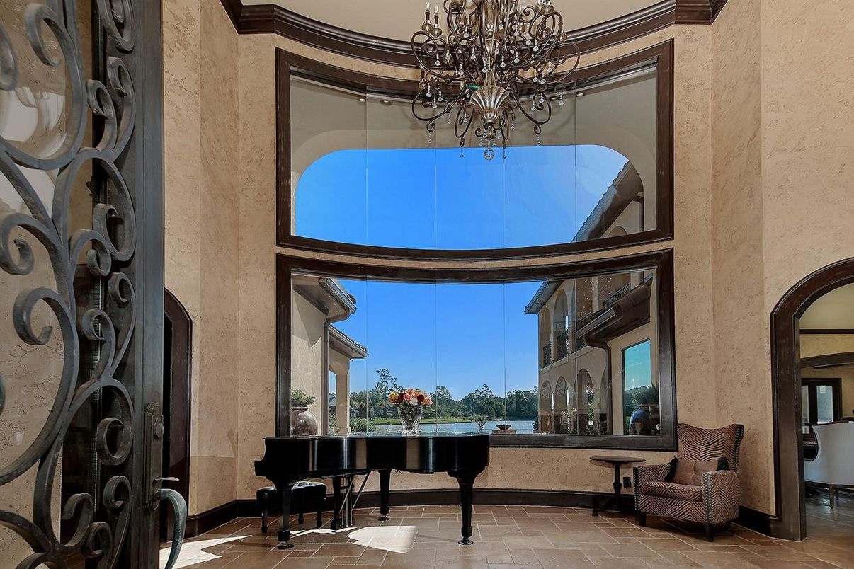 Chandelier, Interior, Piano, Water