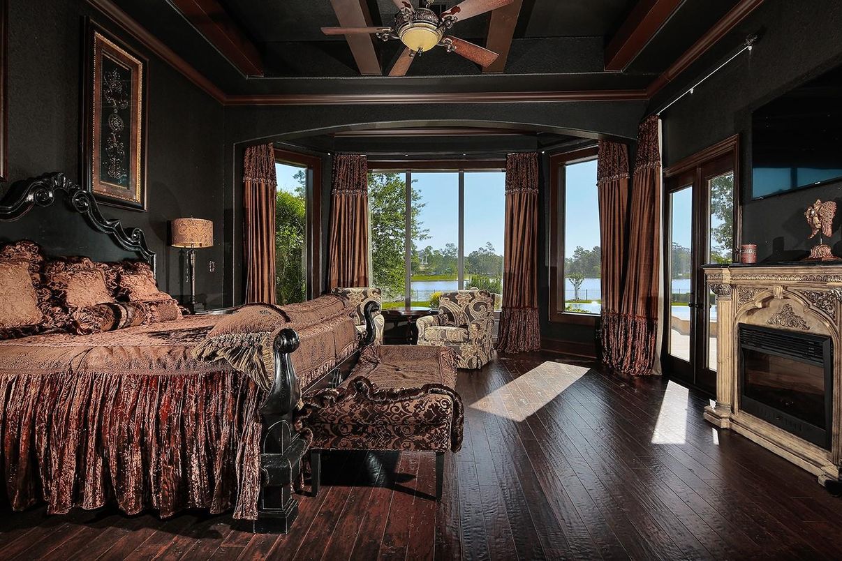Bedroom, Interior, Wood Texture Flooring