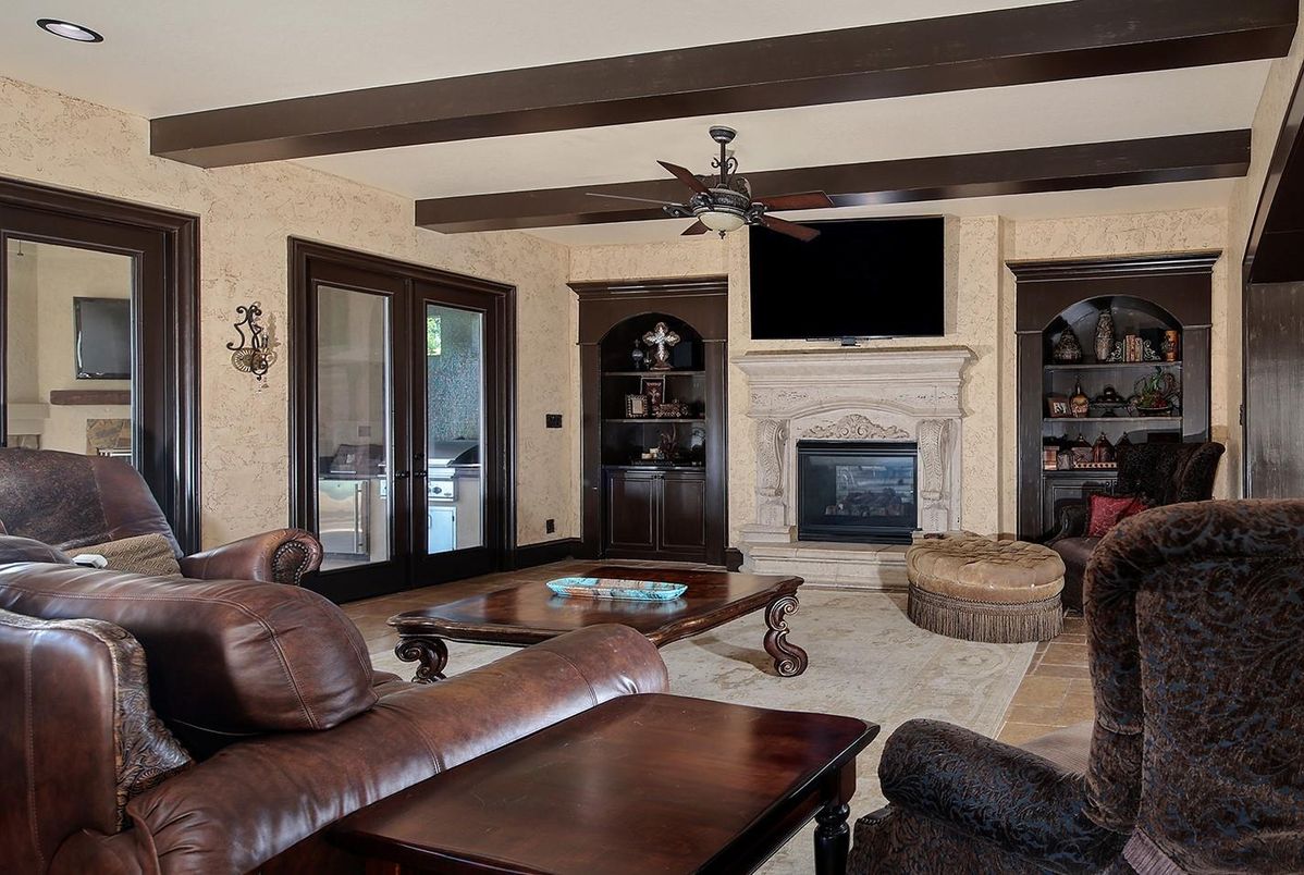 Fireplace, Interior, Living room, Wooden Beams