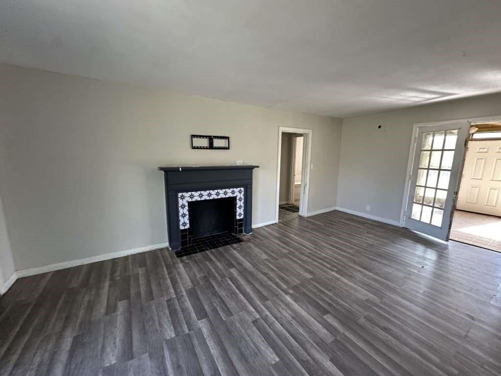 Empty room, Fireplace, Interior, Wood Texture Flooring
