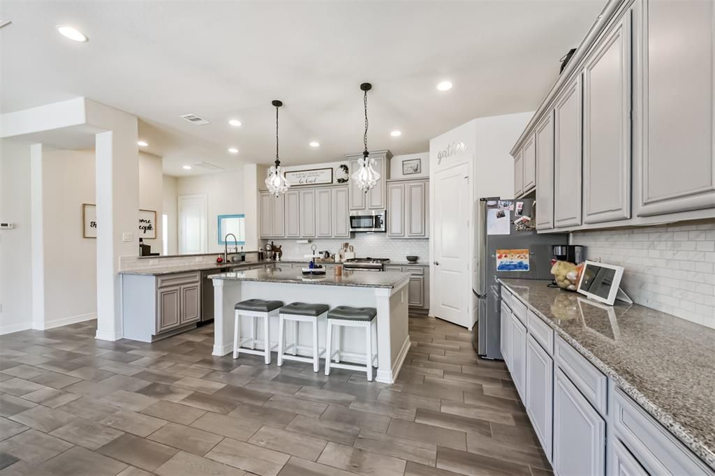 Interior, Kitchen, Pendant Lights, Recessed Lighting, Stainless Steel Appliances
