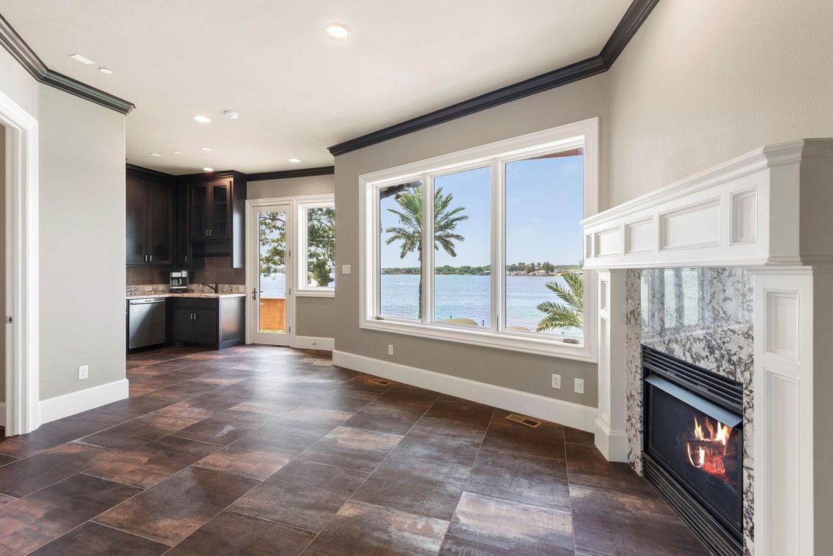 Fireplace, Interior, Recessed Lighting, Water