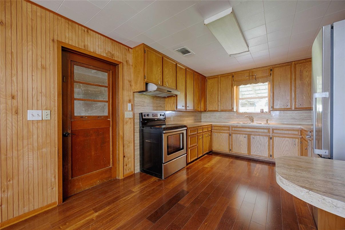 Interior, Kitchen, Wood Texture Flooring