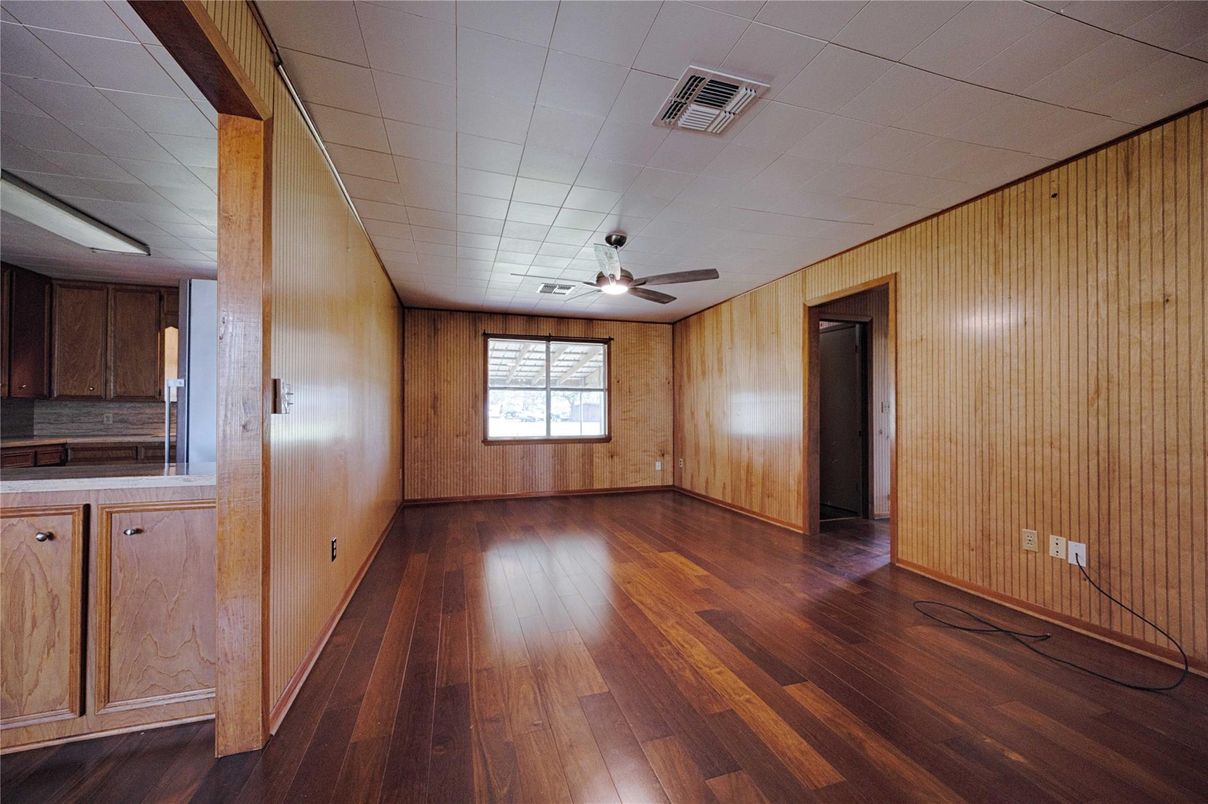 Empty room, Interior, Wood Texture Flooring, Wooden Walls