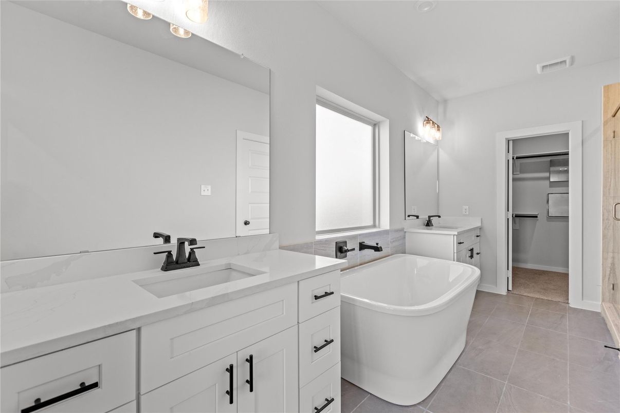 Bathroom, Dual Sink Vanities, Free Standing Baths, Interior
