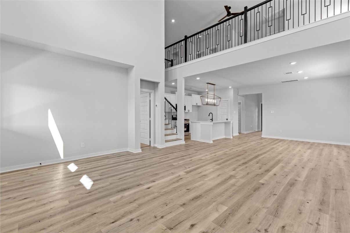 Interior, Pendant Lights, Recessed Lighting, Wood Texture Flooring