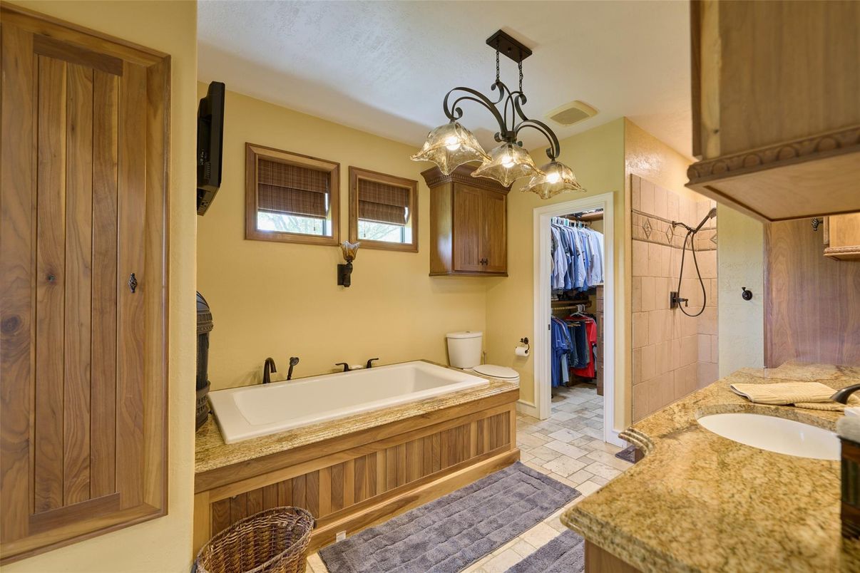 Bathroom, Chandelier, Dual Sink Vanities, Interior