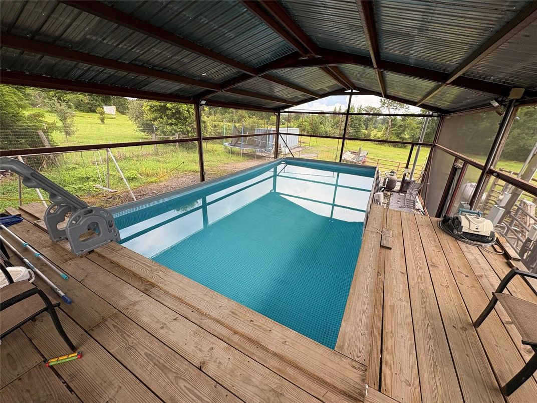 Interior, Pool, Sun Room, Wood Texture Flooring