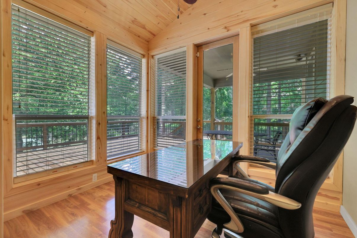 Home Office, Interior, Wooden Ceilings, Wood Texture Flooring, Wooden Walls
