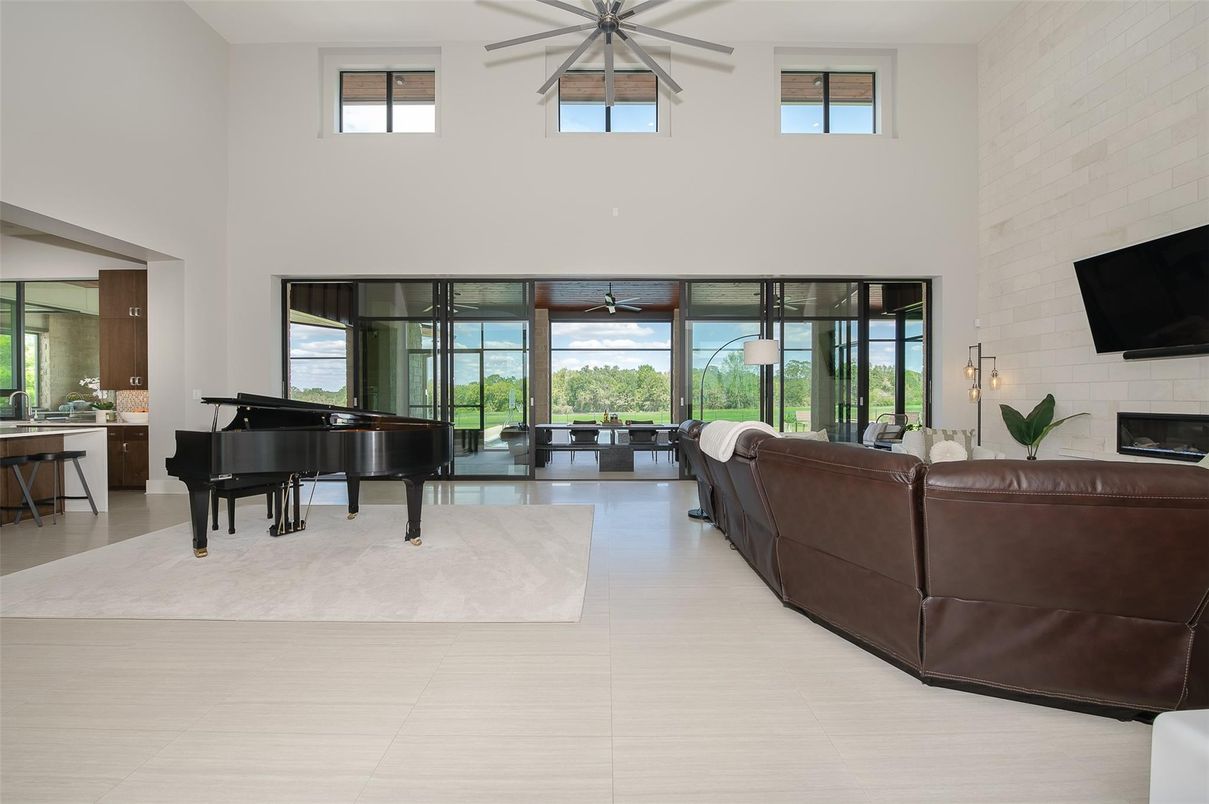 Fireplace, Interior, Living room, Piano