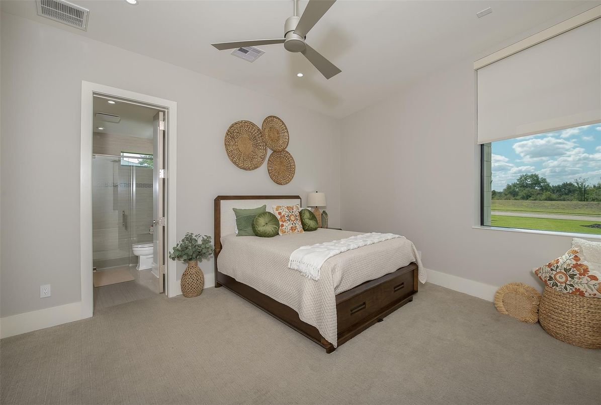 Bathroom, Bedroom, Glass Shower, Interior, Recessed Lighting