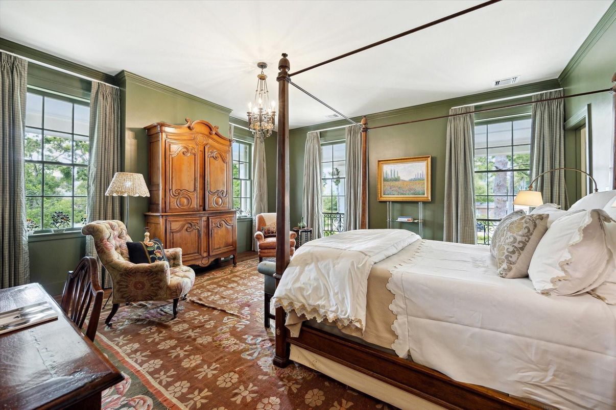 Bedroom, Chandelier, Interior