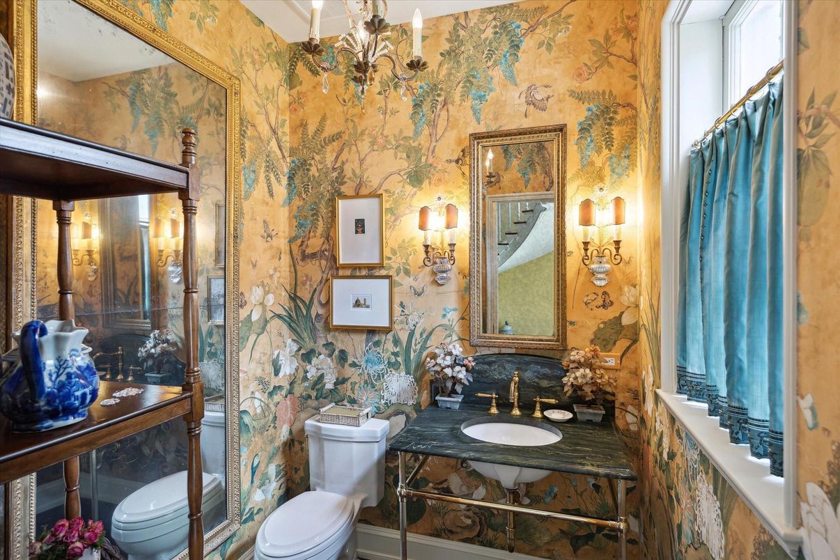 Bathroom, Chandelier, Interior