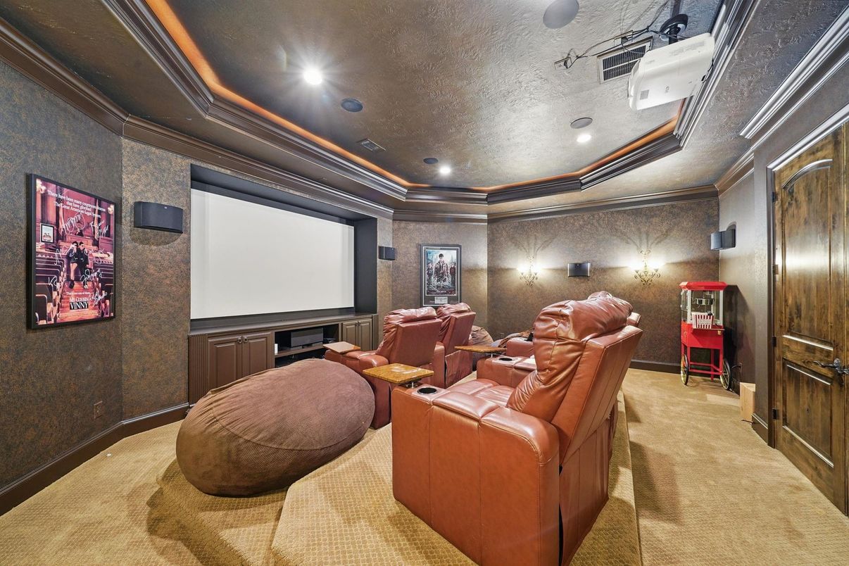 Home Theatre Room, Interior, Projection Screen, Recessed Lighting, Theatre Room