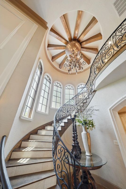 Chandelier, Interior, Wooden Beams