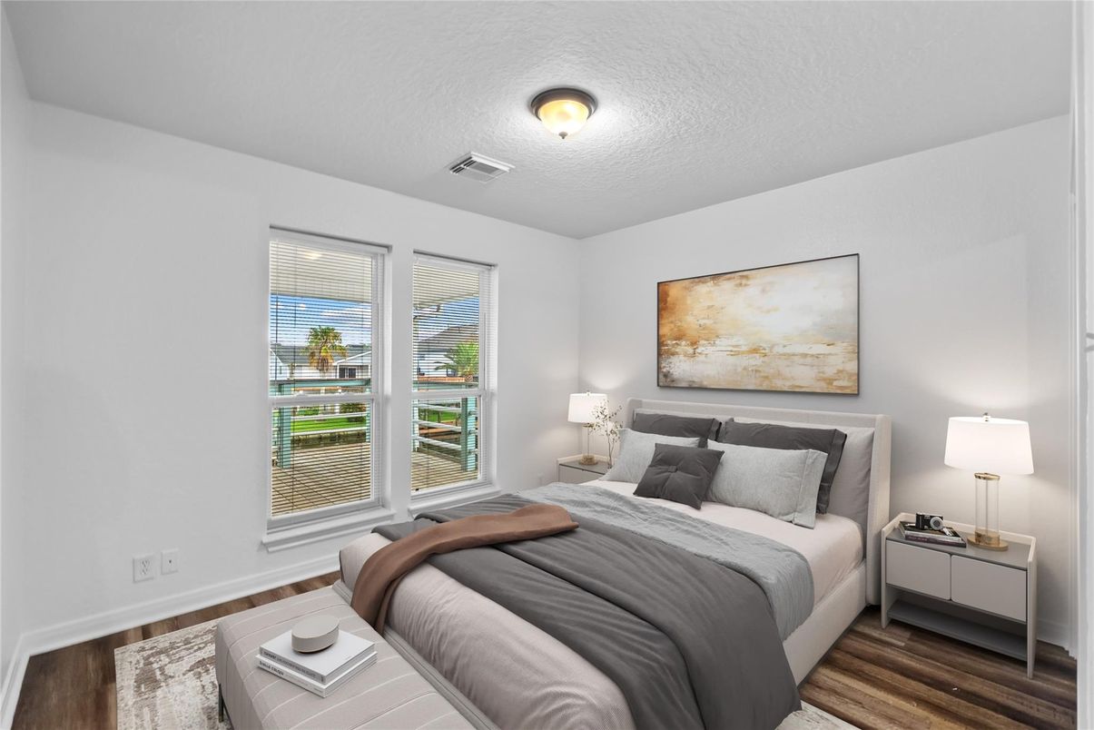 Bedroom, Interior, Wood Texture Flooring