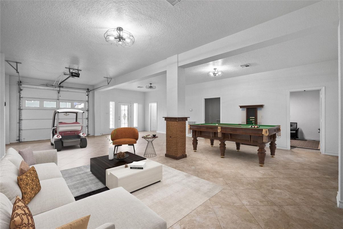 Billiard Table, Game Room, Interior, Living room