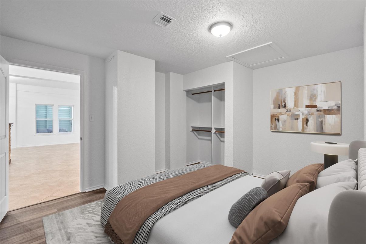 Bedroom, Interior, Wood Texture Flooring