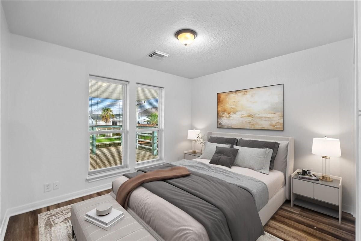 Bedroom, Interior, Wood Texture Flooring