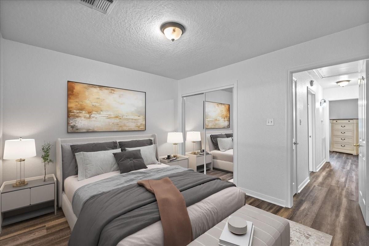 Bedroom, Interior, Wood Texture Flooring