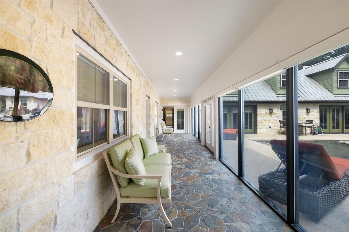 Interior, Recessed Lighting, Stone Walls
