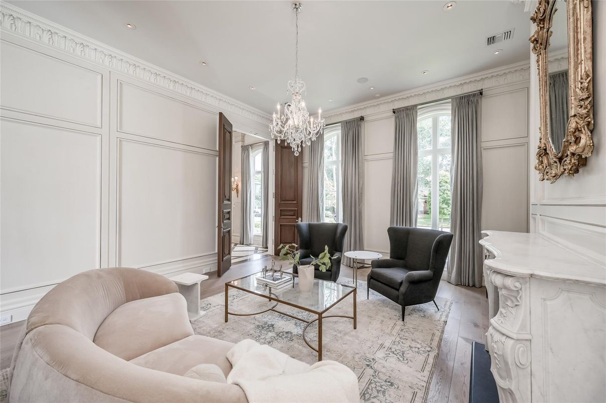 Chandelier, Interior, Living room, Recessed Lighting, Wood Texture Flooring