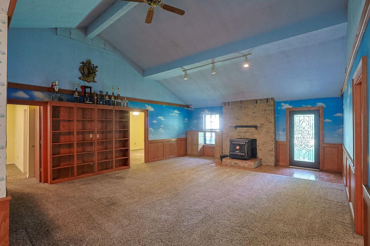 Empty room, Fireplace, Interior, Stone Walls