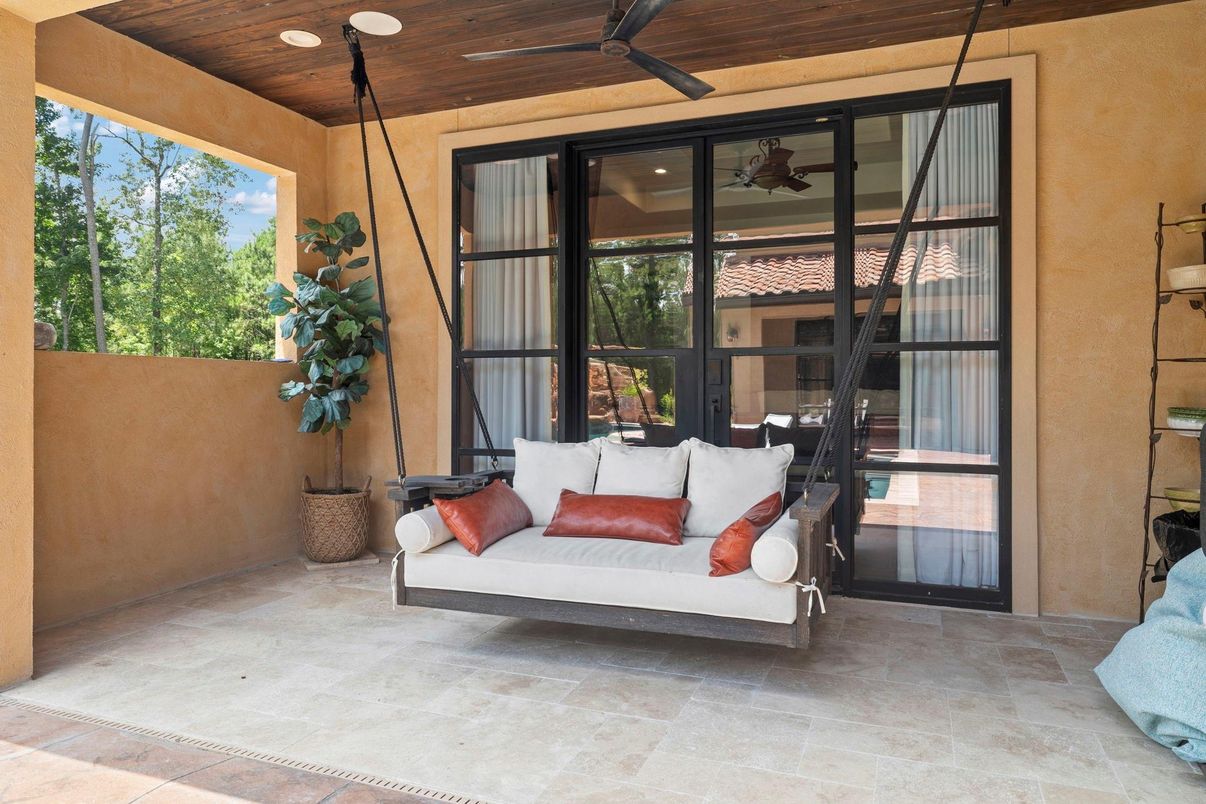 Exterior, Recessed Lighting, Wooden Ceilings