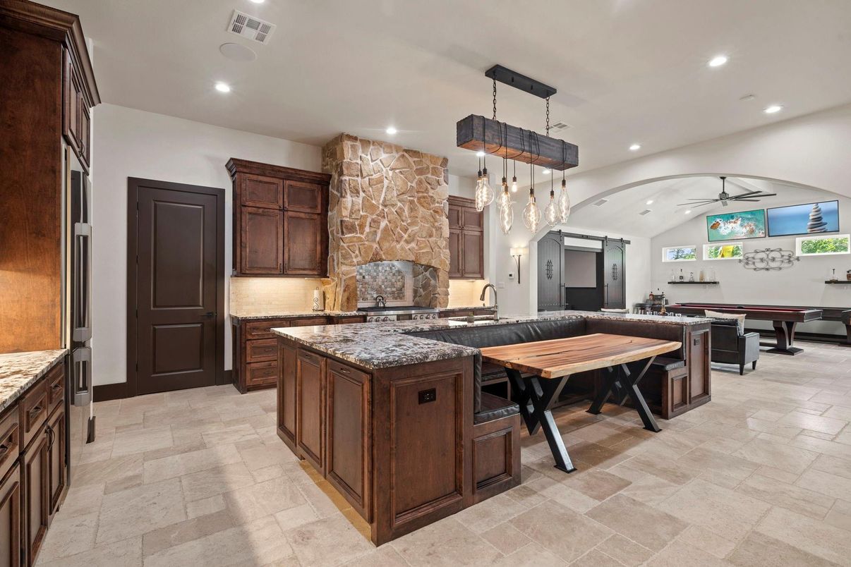 Billiard Table, Interior, Kitchen, Pendant Lights, Recessed Lighting