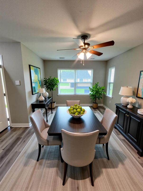 Dining room, Interior, Wood Texture Flooring