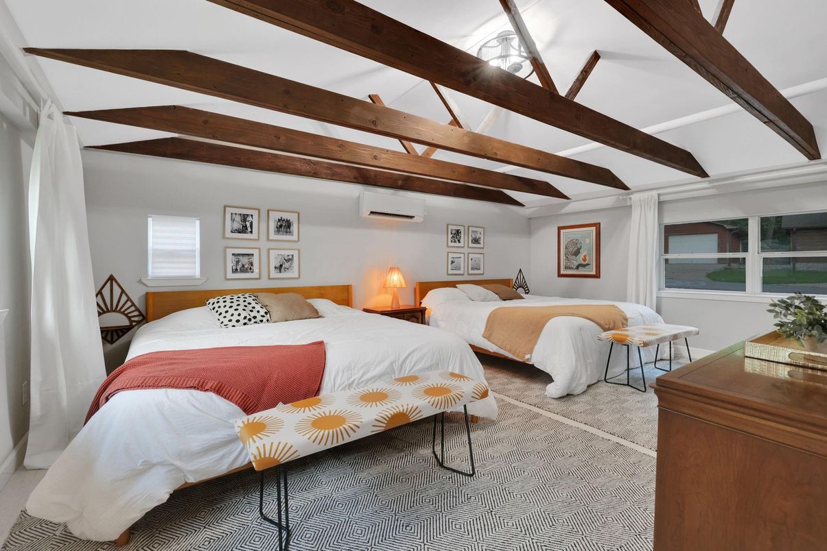 Bedroom, Interior, Wooden Beams