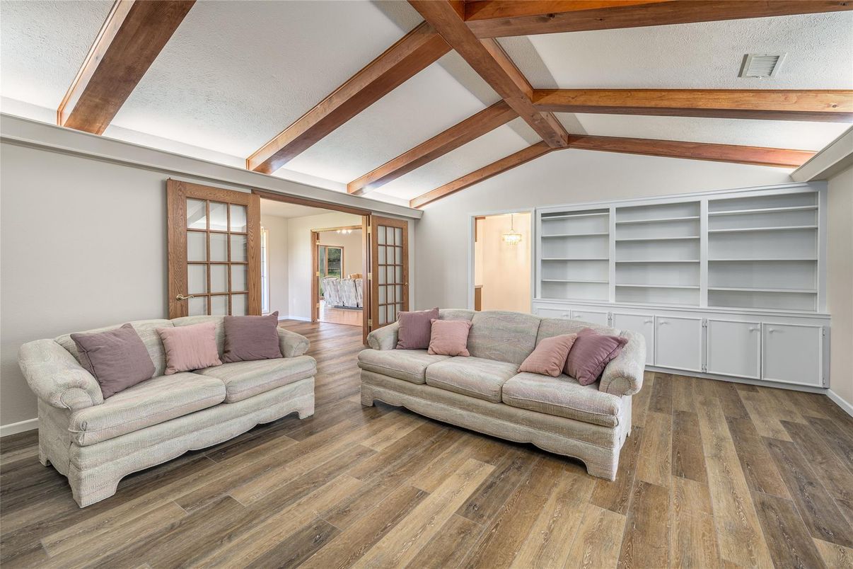 Interior, Living room, Wooden Beams, Wood Texture Flooring