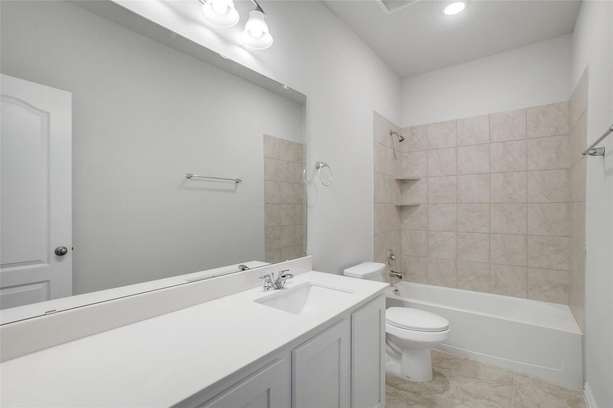 Bathroom, Interior, Marble, Recessed Lighting