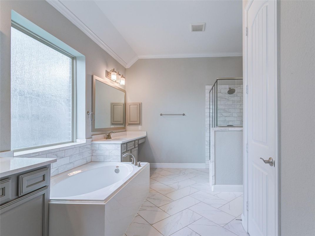 Bathroom, Glass Shower, Interior, Marble