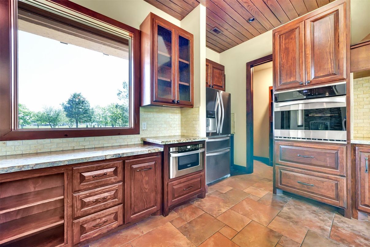 Interior, Kitchen, Stainless Steel Appliances, Wooden Ceilings