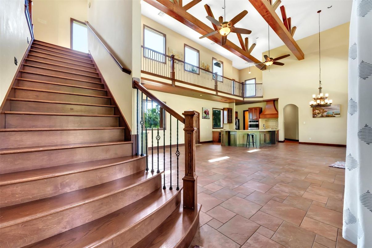 Chandelier, Interior, Pendant Lights, Wooden Beams