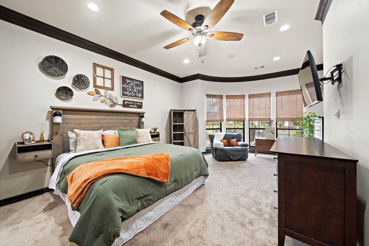 Bedroom, Interior, Recessed Lighting