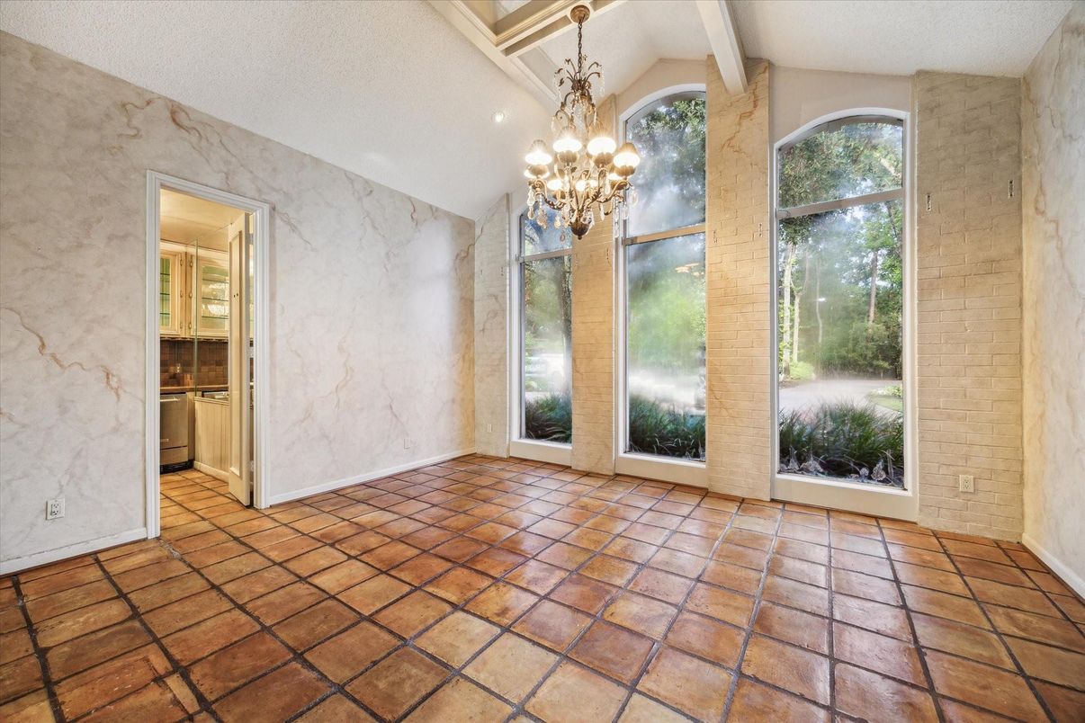 Chandelier, Empty room, Interior, Marble Walls
