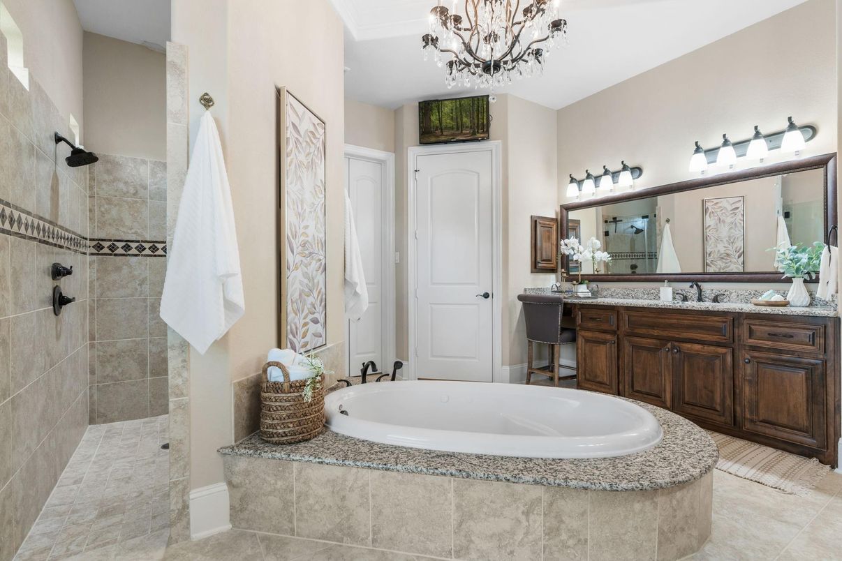 Bathroom, Chandelier, Interior
