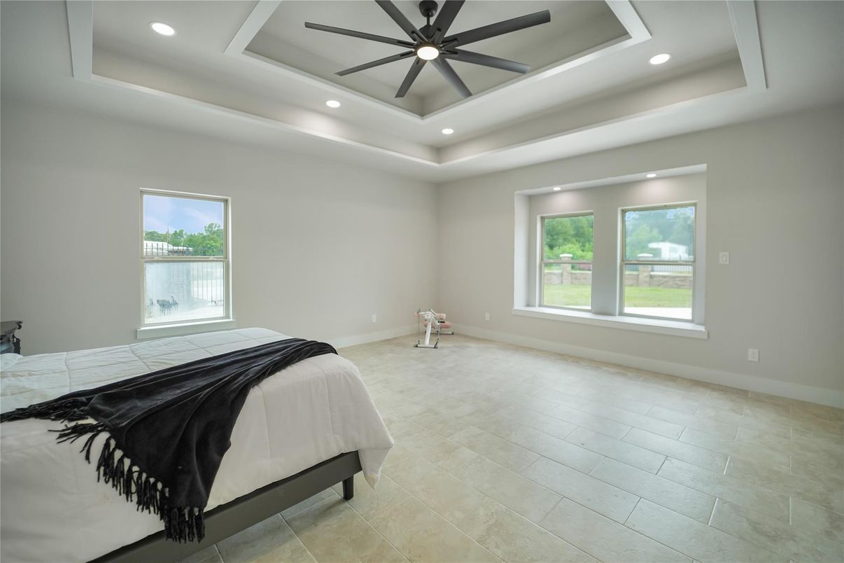 Bedroom, Interior, Recessed Lighting