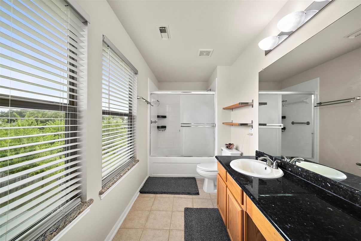 Bathroom, Dual Sink Vanities, Glass Shower, Interior