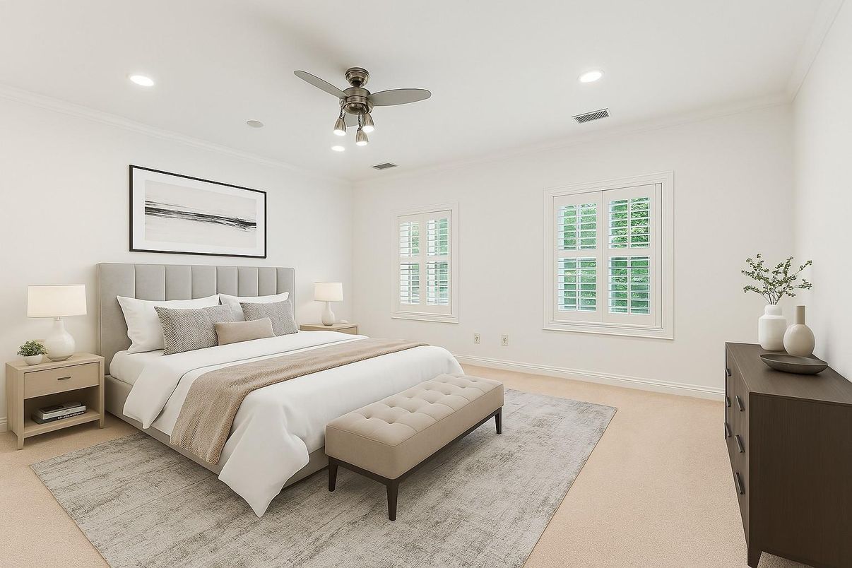 Bedroom, Interior, Recessed Lighting